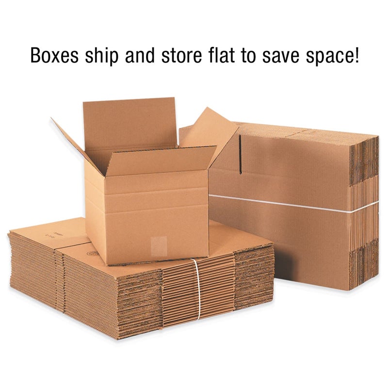 Tape Logic Shipping Boxes Multi-Depth 4""L x 4""W x 4""H, 25-Pack | Corrugated Cardboard Box for Packing, Moving and Storage - Image 3